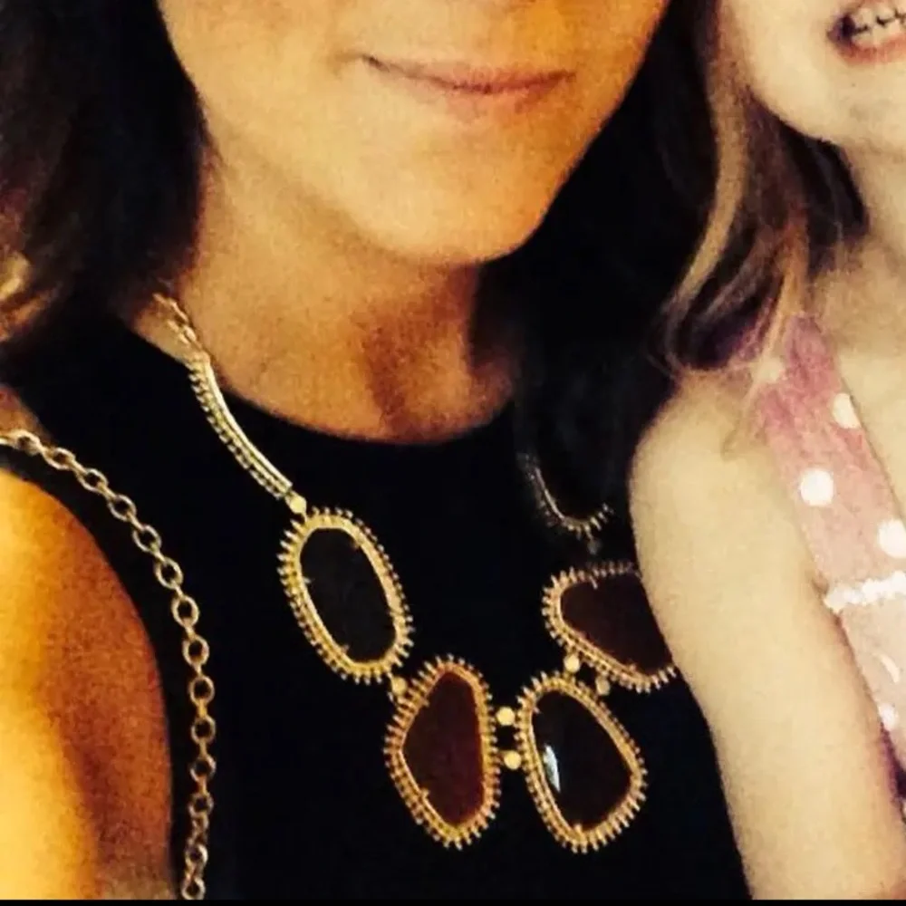 Kendra Scott Gold and Deep Red Necklace - Picture 2 of 5